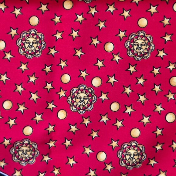 Loris Azzaro Celestial Silk Scarf Sun Moon Stars Zodiac - Picture 6 of 10